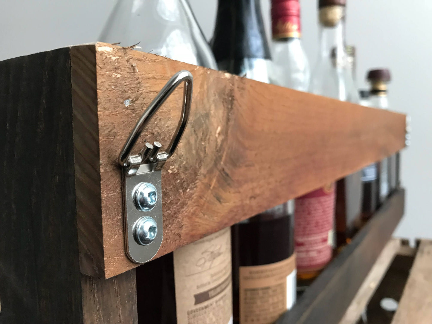 Personalized Bourbon/Whiskey Barrel Stave Shelf