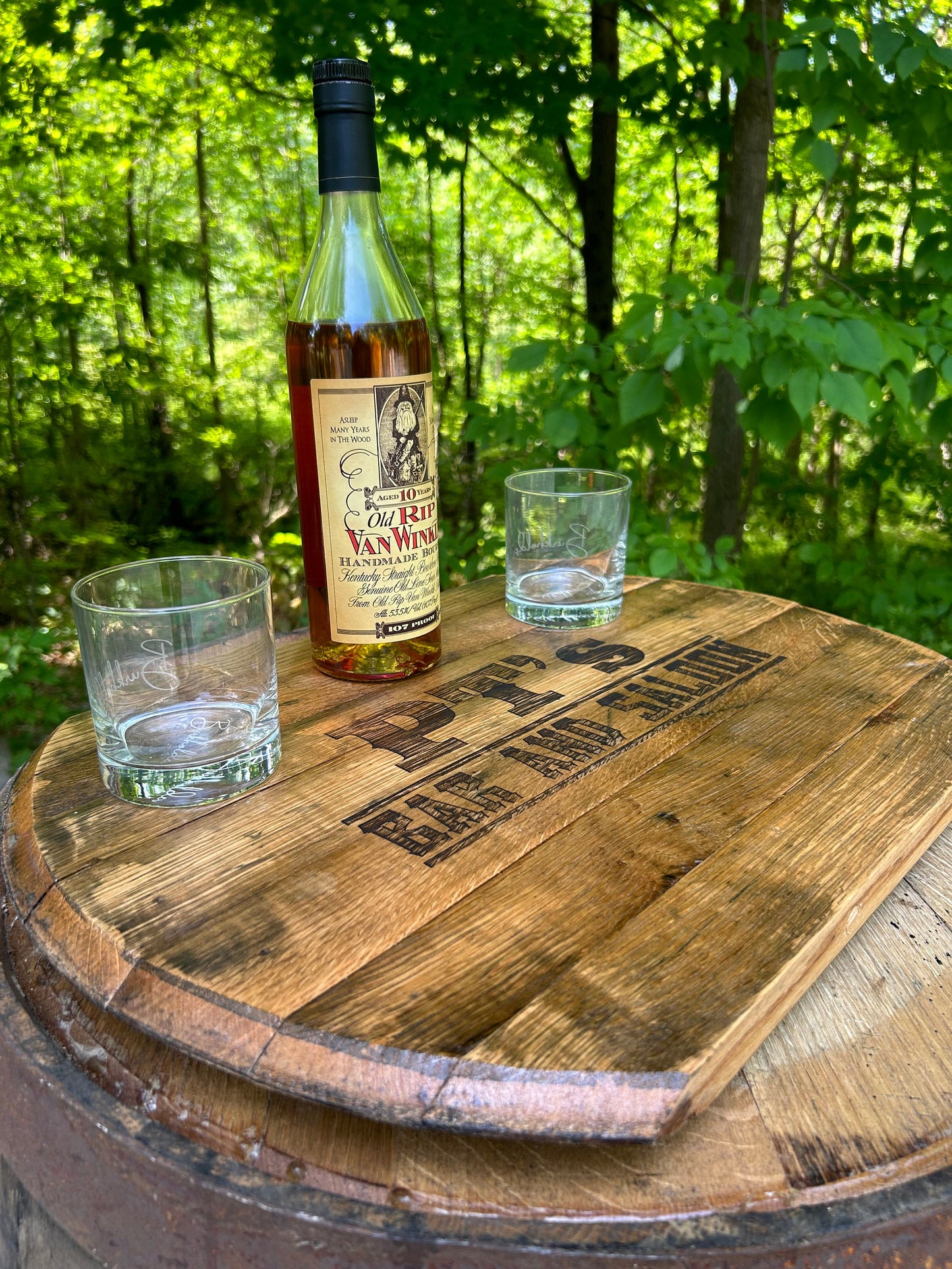 Personalized Bourbon Head Serving Tray