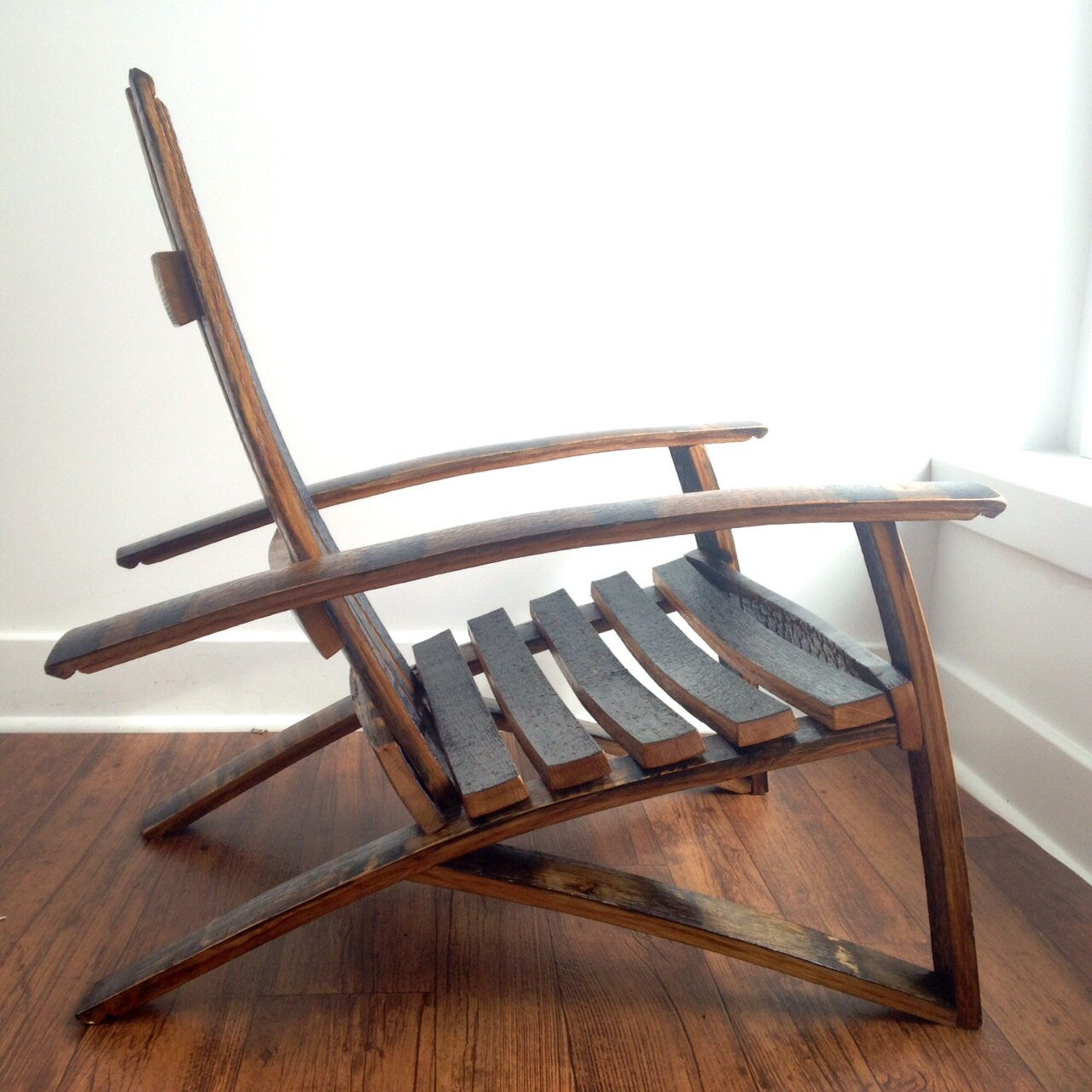 Bourbon/Whiskey Barrel Adirondack Chair