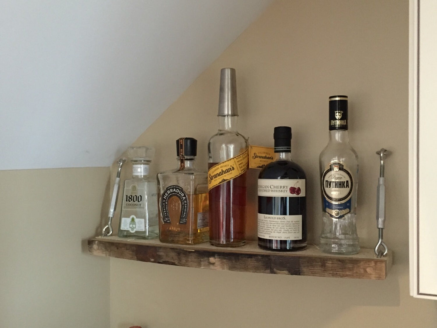 Bourbon/Whiskey Barrel Turnbuckle Shelf