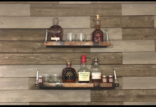 Bourbon/Whiskey Barrel Turnbuckle Shelf