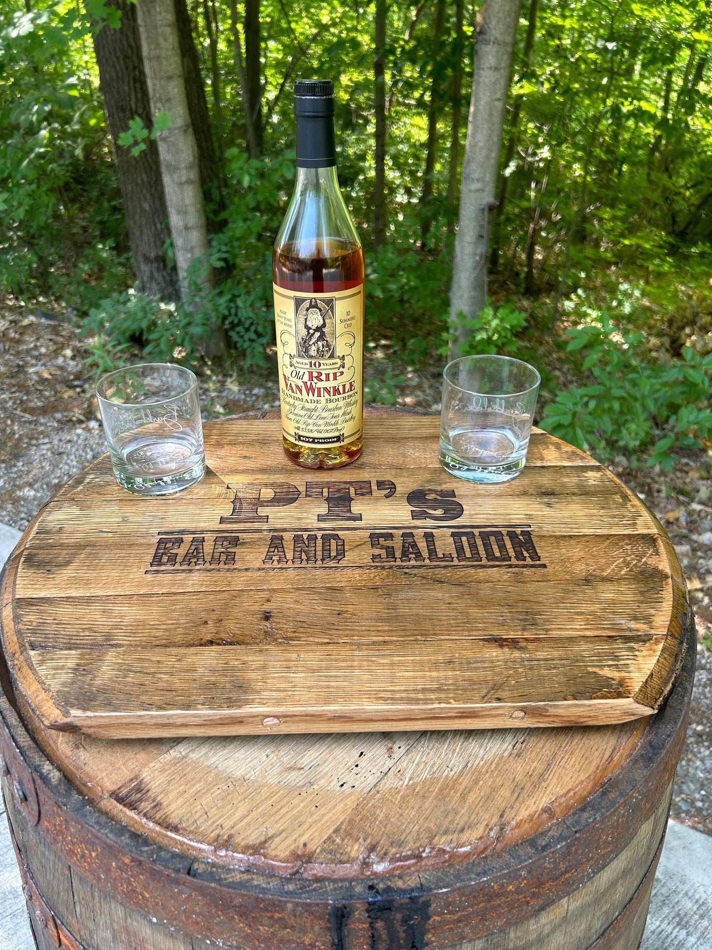 Personalized Bourbon Head Serving Tray