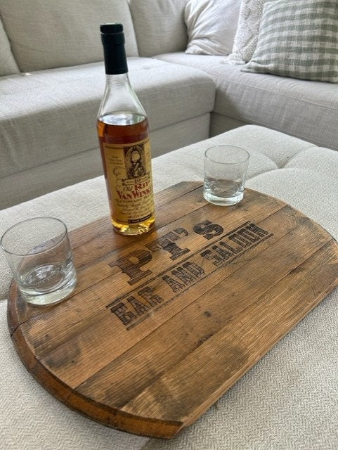 Personalized Bourbon Head Serving Tray